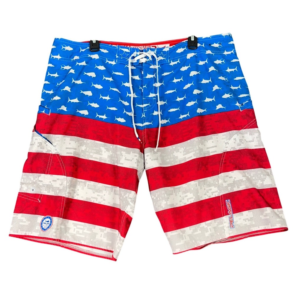 Pelagic Sharkskin Boardshorts Men 40 Fishing Offshore Performance‎ Angler XXL